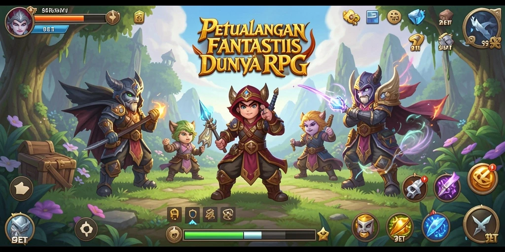 Tampilan gameplay RPG yang memukau dan mendebarkan.