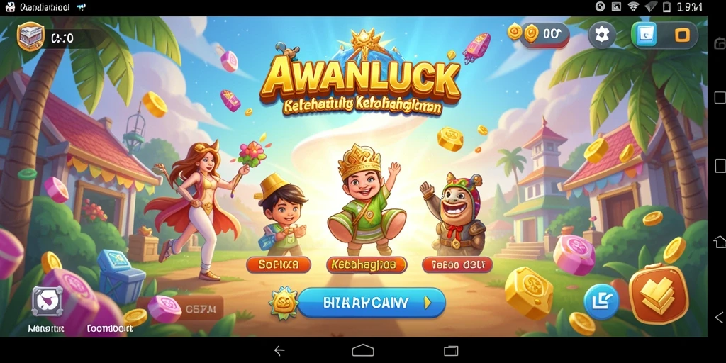 Screenshot menunjukkan keseruan gameplay AWANLUCK dalam suasana Casual.