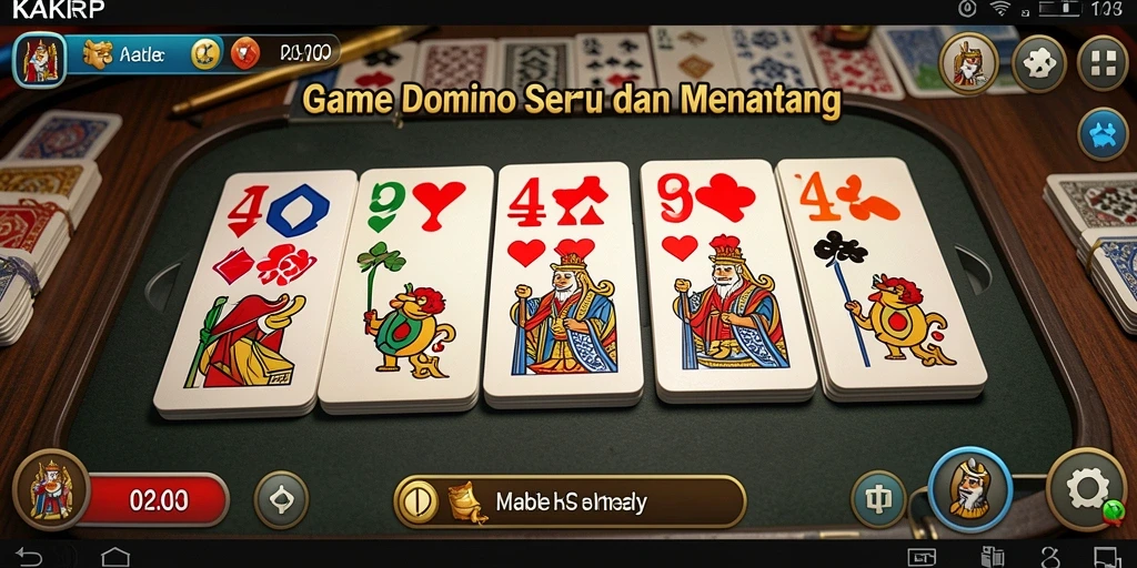 Screenshot gameplay KAKRP menampilkan keseruan permainan Domino.